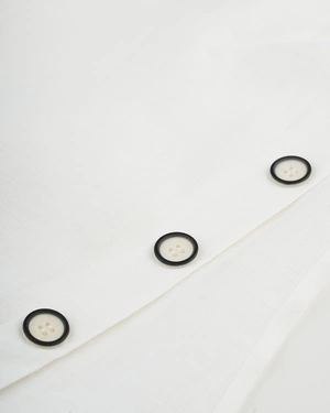 თეთრი უსახელო ბლუზა 100% კანაფისგან | ბლუზები - 2