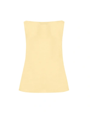 Svetlo žuta bluza bez rukava od 100% konoplje | Svi proizvodi - 1