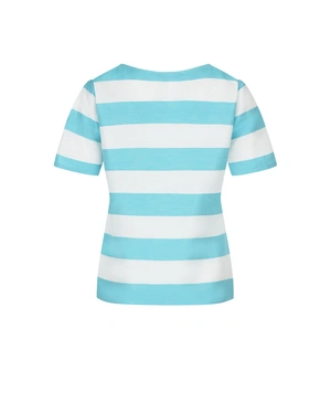 Bluza de vara cu dungi turcoaz si albe | COLECTIE DE VARĂ | Dikastore.ro - 1 Bluza de vara cu dungi turcoaz si albe | COLECTIE DE VARĂ - 1