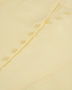 Light yellow blouse with 3/4 sleeves and round neckline, featuring buttons | SUMMER COLLECTION | Dikastore.ro - 2 Light yellow blouse with 3/4 sleeves and round neckline, featuring buttons | SUMMER COLLECTION - 2