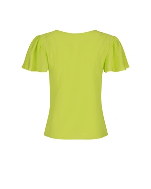 Light green blouse with decorative bows | Blouses | Dikastore.ro - 1 Light green blouse with decorative bows | Blouses - 1