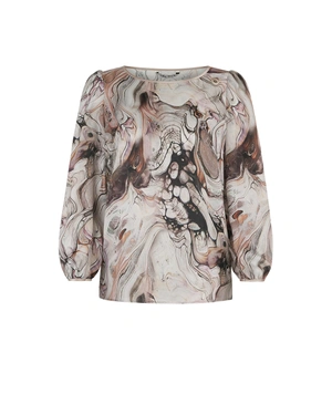 Bluza sa sivo-braon apstraktnim printom | Bluze | Dika.rs Bluza sa sivo-braon apstraktnim printom | Bluze