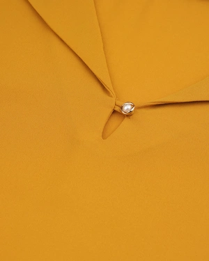 Chiffon blouse in mustard color | Business | Dika.ge - 2 Chiffon blouse in mustard color | Business - 2