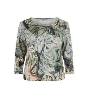 Blouse in green tones with a print | NEW | Dika.ge Blouse in green tones with a print | NEW