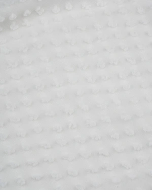 White blouse with textured fabric and short puff sleeves | Casual - 2