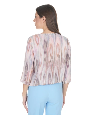 Airy spring blouse made of Lyocell, with long sleeves and a V-neckline | NEW | Dika.bg - 2 Airy spring blouse made of Lyocell, with long sleeves and a V-neckline | NEW - 2