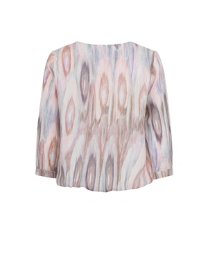 Airy spring blouse made of Lyocell, with long sleeves and a V-neckline | NEW | Dika.bg - 4 Airy spring blouse made of Lyocell, with long sleeves and a V-neckline | NEW - 4