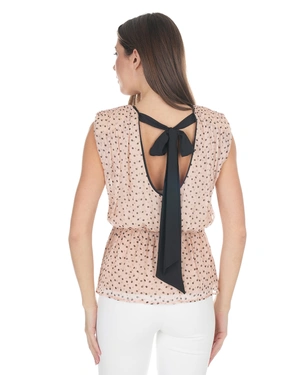 Блуза с нежен принт на фини точки | НОВО - 3