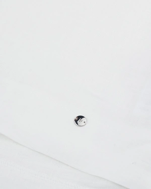 White linen short-sleeved blouse with a clean design | NEW - 6