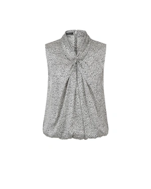 შავი ტვიდის ბლუზა თეთრი მრგვალი ყელით | ბლუზები | Dika.ge შავი ტვიდის ბლუზა თეთრი მრგვალი ყელით | ბლუზები