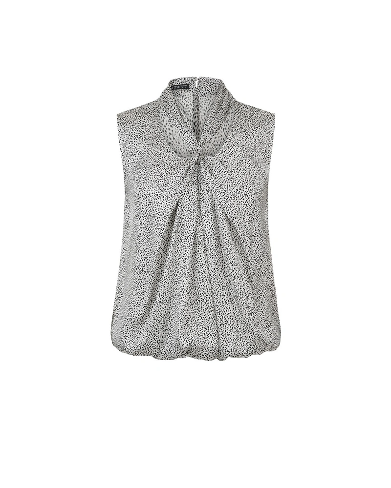 Black tweed blouse with white collar | Blouses | Dikastore.ro Black tweed blouse with white collar | Blouses