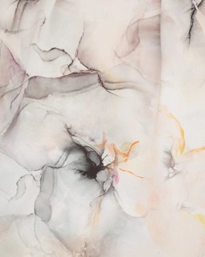 Airy light beige blouse with delicate floral pattern | Blouses - 6