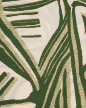 Вискозна блуза със стилизиран мотив в зелени нюанси | НОВО - 6