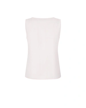 Pale pink linen blouse with asymmetrical closure | NEW - 4