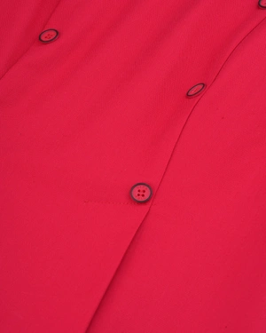 Bluză roșie fără mâneci din viscoză și bumbac, cu nasturi decorativi. | Bluze - 6