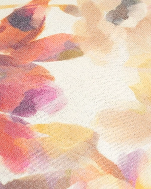 Sustainable sweater with stylized cool-tone plant motif | Pullovers - 2