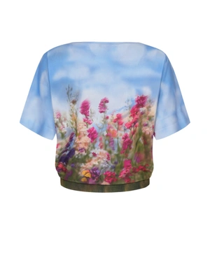 Pulover fin cu maneci liliac | Tricotaje - 1