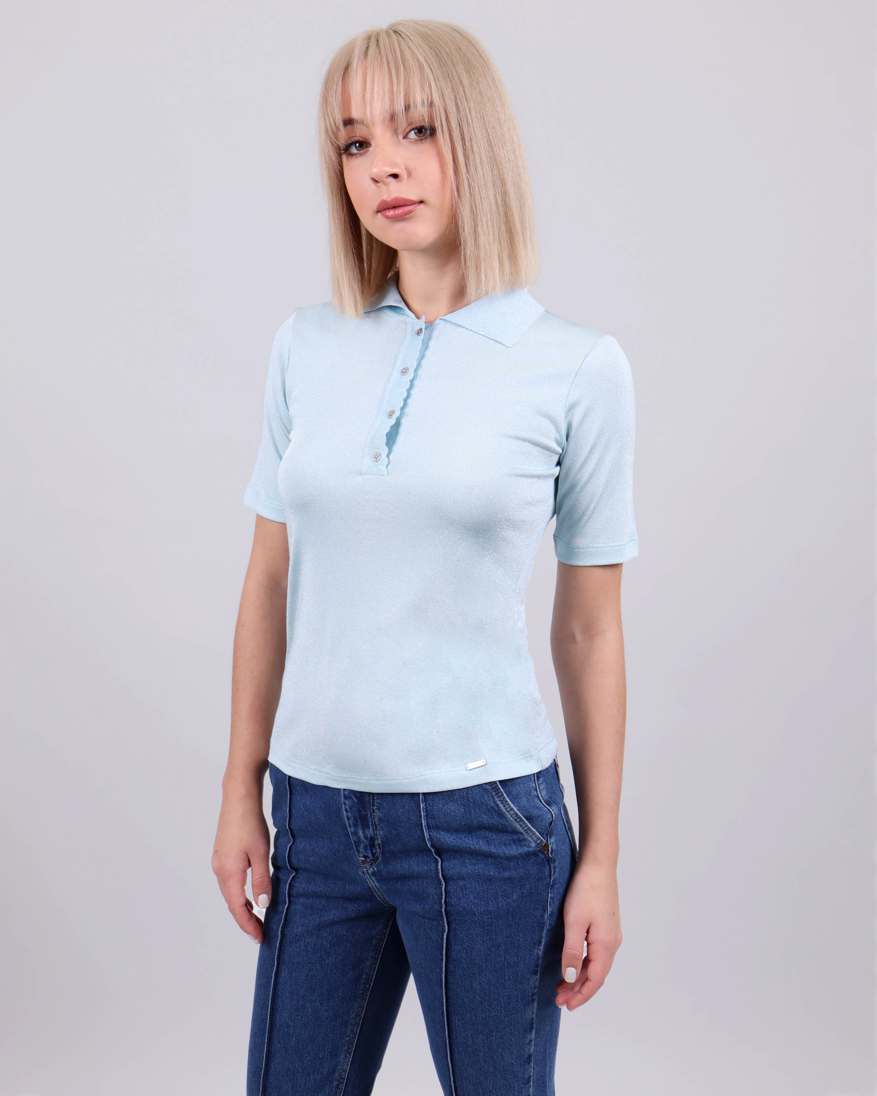 Fine knit lurex top | Knitwear | Dika.bg - 1 Fine knit lurex top | Knitwear - 1