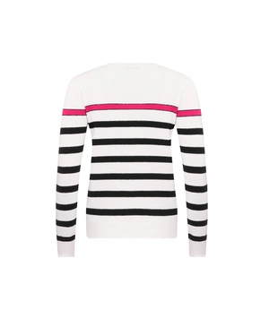 Three-color striped sweater | Knitwear - 1