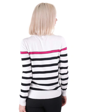 Three-color striped sweater | Knitwear - 4