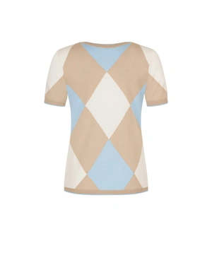 Fine pullover with rhomboid patterns | SUMMER COLLECTION | Dikastore.ro - 1 Fine pullover with rhomboid patterns | SUMMER COLLECTION - 1