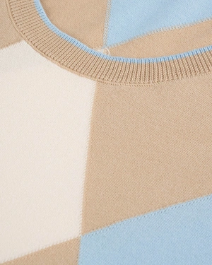 Fine pullover with rhomboid patterns | SUMMER COLLECTION | Dikastore.ro - 2 Fine pullover with rhomboid patterns | SUMMER COLLECTION - 2