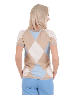 Fine pullover with rhomboid patterns | SUMMER COLLECTION | Dikastore.ro - 4 Fine pullover with rhomboid patterns | SUMMER COLLECTION - 4