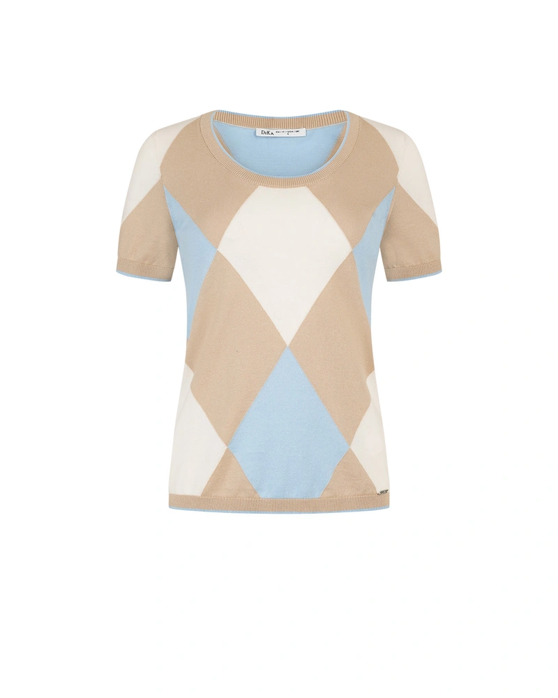 Фин пуловер с ромбоидни мотиви | КОЛЕКЦИЯ ЛЯТО