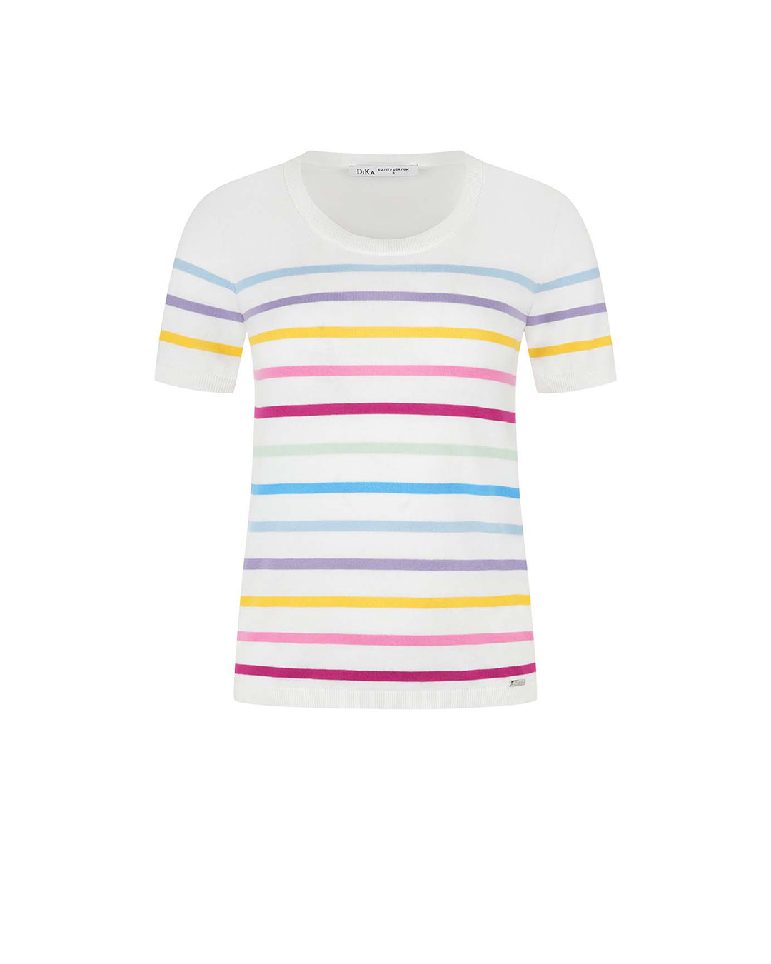 Fine cotton striped short-sleeve sweater | Best sellers
