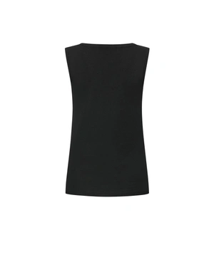 Черен летен топ без ръкави, тип фино плетиво | КОЛЕКЦИЯ ЛЯТО - 1