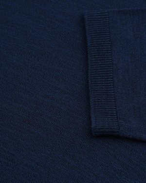 Bluza eleganta, tip tricot, de culoare bleumarin | Tricotaje | Dikastore.ro - 2 Bluza eleganta, tip tricot, de culoare bleumarin | Tricotaje - 2