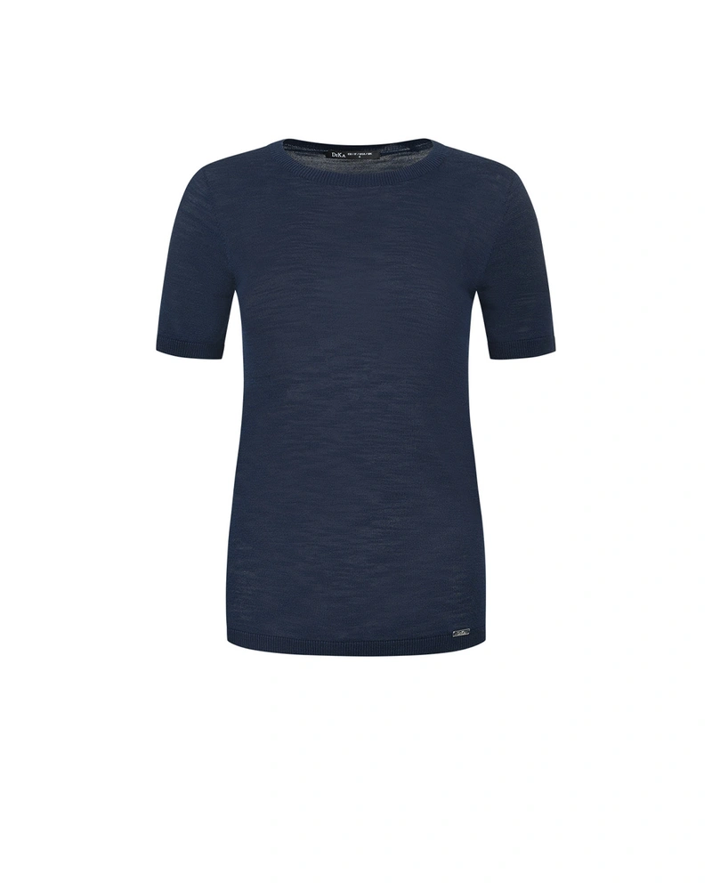 Bluza eleganta, tip tricot, de culoare bleumarin | Tricotaje