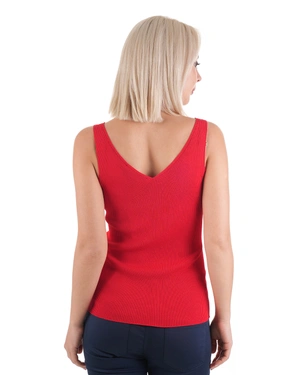 Плетен топ без ръкави | Блузи плетива - 5