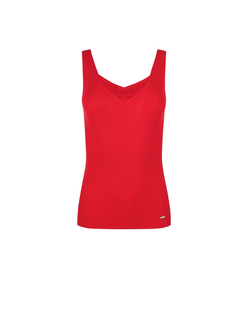 Knitted sleeveless top | Knitted blouses