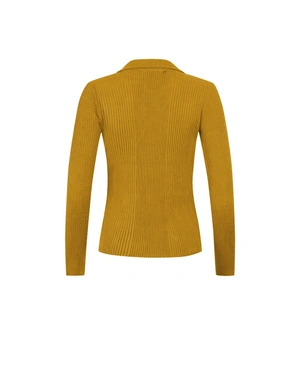 Bluză tricotată cu guler și nasturi, din amestec de lână | Pulovere | Dikastore.ro - 1 Bluză tricotată cu guler și nasturi, din amestec de lână | Pulovere - 1