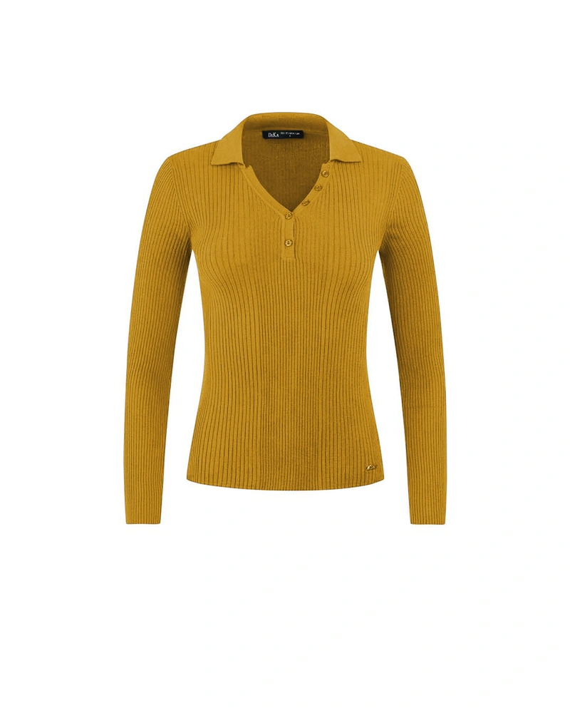 Knitted blouse with collar and buttons, wool blend | Pulls | Dika.bg Knitted blouse with collar and buttons, wool blend | Pulls