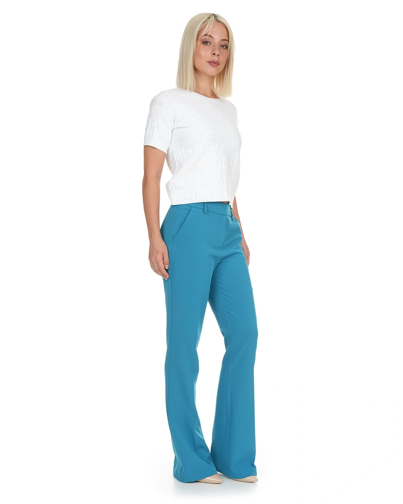 White knit blouse with textured motif | All products