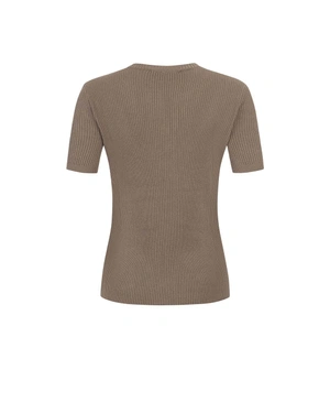 Изчистена бежова блуза с къс ръкав | КОЛЕКЦИЯ | Dika.bg - 1 Изчистена бежова блуза с къс ръкав | КОЛЕКЦИЯ - 1