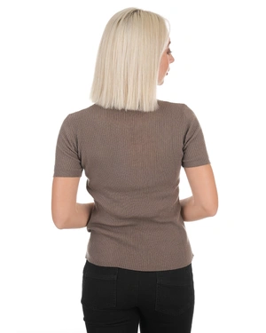 Изчистена бежова блуза с къс ръкав | КОЛЕКЦИЯ | Dika.bg - 5 Изчистена бежова блуза с къс ръкав | КОЛЕКЦИЯ - 5