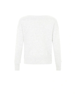 ბლუზა ნავის ფორმის ყელით ეკრიუს ფერში | ახალი - 1