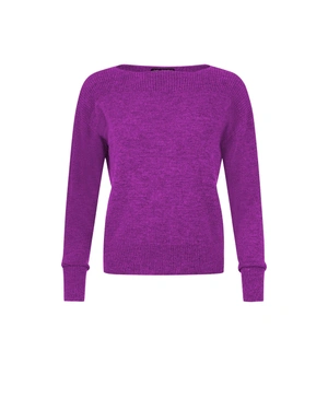 Bluză cu decolteu tip barcă în violet | Pulovere | Dikastore.ro Bluză cu decolteu tip barcă în violet | Pulovere