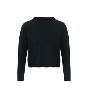 Черна вълнена блуза със seamless технология | НОВО