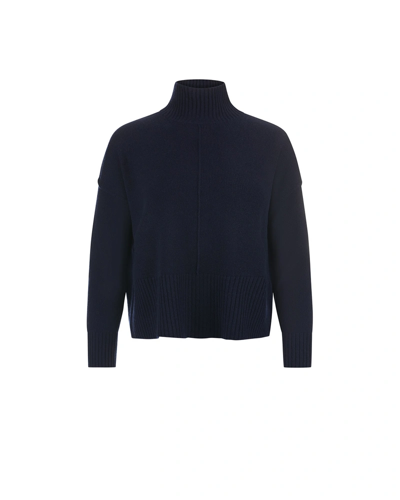 Cashmere turtleneck in ink blue | NEW