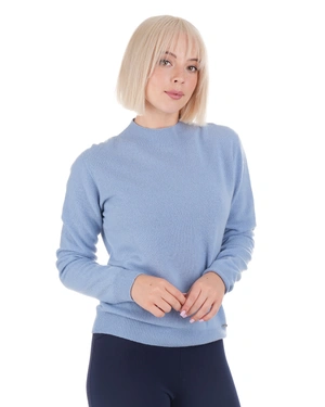 Women's 100% cashmere sweater in blue | Pulls | Dika.bg - 1 Women's 100% cashmere sweater in blue | Pulls - 1