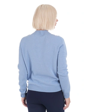 Women's 100% cashmere sweater in blue | Pulls | Dika.bg - 2 Women's 100% cashmere sweater in blue | Pulls - 2