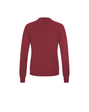 მუქი წითელი ფერის თხელი ქაშმირის სვიტერი | ახალი - 1