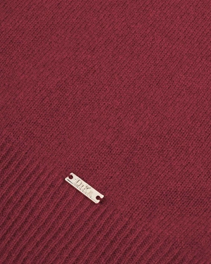 მუქი წითელი ფერის თხელი ქაშმირის სვიტერი | ახალი - 2