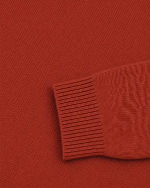Women's 100% cashmere sweater in terracotta | Pulls | Dika.bg - 2 Women's 100% cashmere sweater in terracotta | Pulls - 2