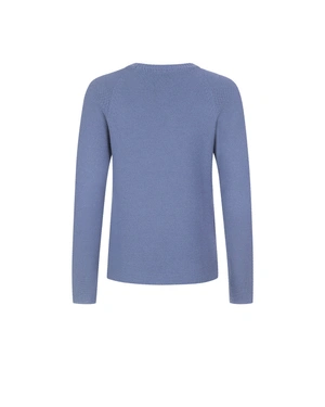 Light blue seamless knitted wool sweater | Pullovers - 4