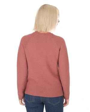 Rose ash seamless knitted wool sweater | Pullovers - 3